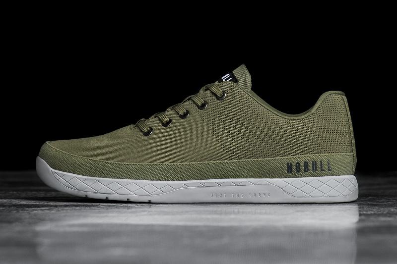 Nobull Moss Canvas Women's Trainers Olive | USA I1940L